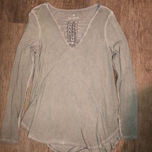 Soft and Sexy American Eagle distressed olive top